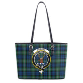Forbes Ancient Tartan Crest Leather Tote Bag